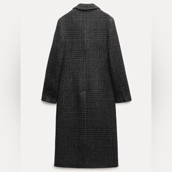 ZARA PLAID MANTECO WOOL COAT ZW COLLECTION - Picture 9 of 13